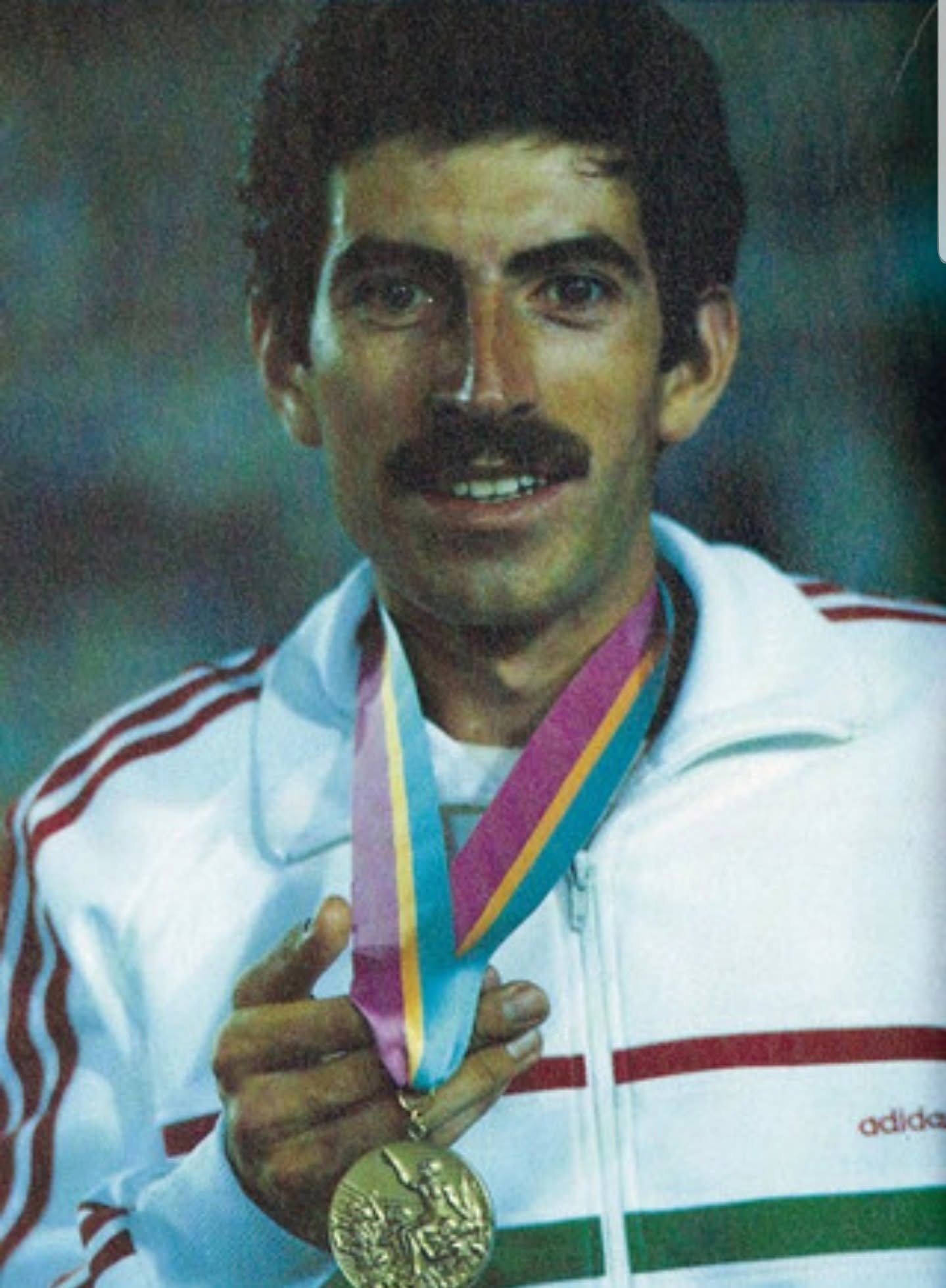António Leitão com a medalha de bronze de Los Angeles 1984